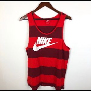Nike Men’s Striped Spellout Tank Top